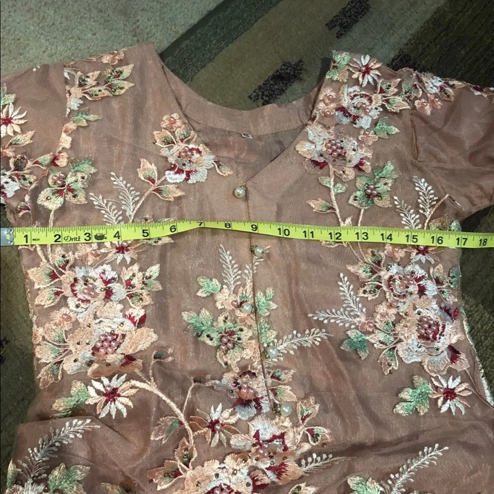 Pakistani Indian Shalwar Kameez 3 Piece Size 2-4 - image 2